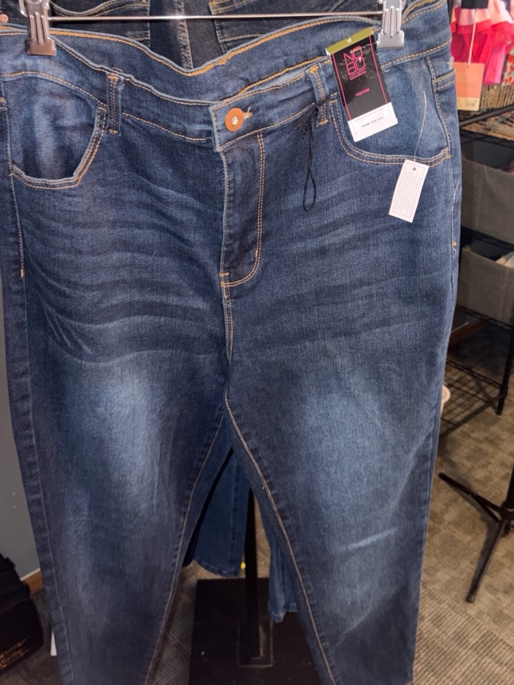 No Boundaries Dark Blue High-Rise Jeans